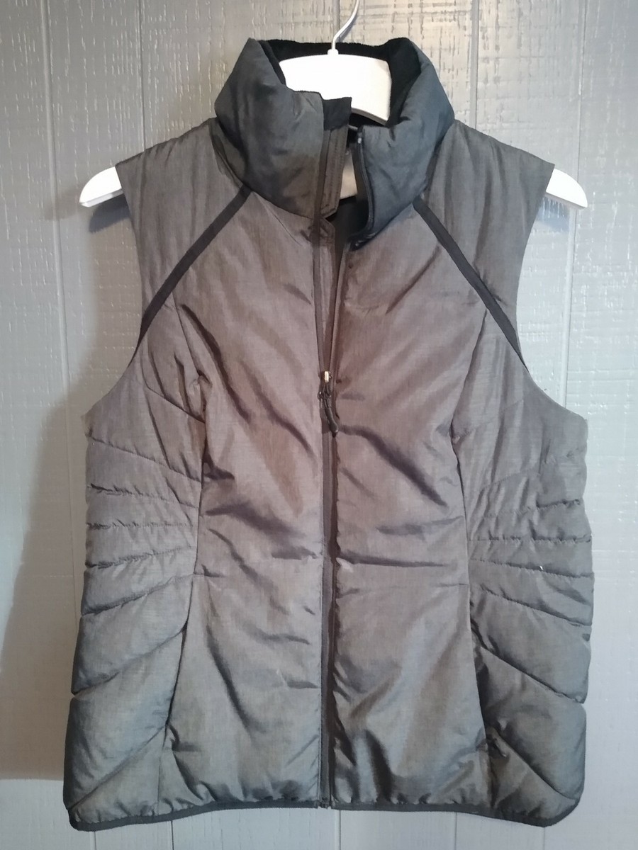 Champion Women's Cute Black Puffer Vest Full Zip Size LARGE