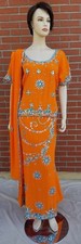 Readymade embellished sequin bead rhinestone party bridal 3pc lehnga choli sz 48