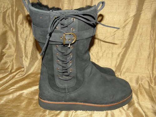 UGG Australia Amelia women size 10 (eu 41) Black suede 1003191 - 第 3/11 張圖片