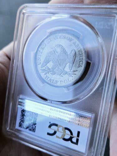 1861 PCGS AU55 Seated Liberty Half Dollar - Picture 2 of 8