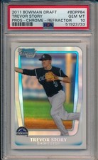 2011 BOWMAN CHROME TREVOR STORY REFRACTOR ROOKIE PSA 10 GEM MINT ROCKIES 