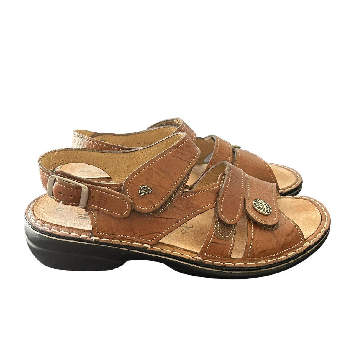 Finn Comfort Women s Gomera Sandal 82562 Cognac Size 37 6.5 eBay