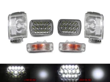 Full LED Hi+Low H6054 7x6 Headlight+Clear Corner+Bumper For 84-89 Toyota 4Runner
