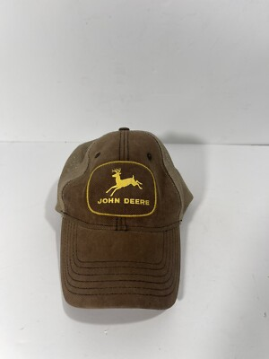 #ad Vintage John Deer Mesh Trucker Hat John Deer Brown with Mesh Ball Cap One Size $18.39
