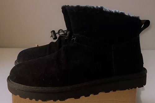 UGG CLASSIC MINI TOGGLER 1143937 BLACK SIZE 6 WOMAN'S BOOTS (AUTHENTIC BRAND NEW - Picture 5 of 12