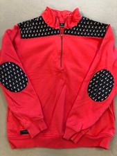 Simply Southern Sweatshirt Women's Medium Pink/Blue 1/4 Zip Pullover Nautical