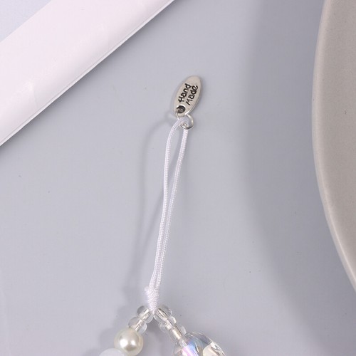 Y2k Clear Bear Phone Lanyard Beaded Chain Bracelet Phone Lanyards Wrist Strap - Zdjęcie 3 z 11