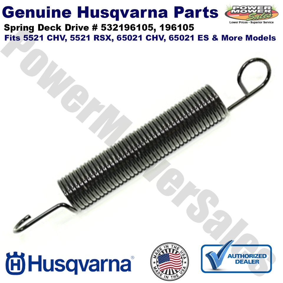 Husqvarna OEM Spring Deck Drive / EZ 4824 2348 LS 2354 GXLS / 532196105 ...