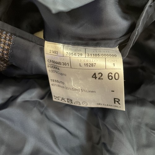 Blazer Canali 1934 Lana/Seda/Lino Multicolor Ventana Hecho en Italia talla 42R - Imagen 11 de 13