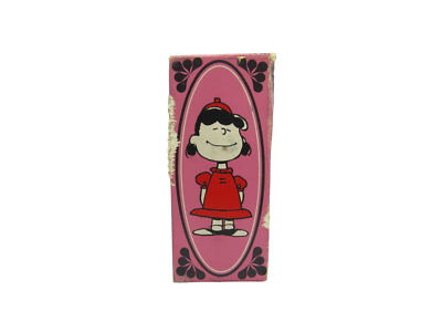 Vintage Avon Peanuts Lucy Red Dress Bubble Bath Figure 1970 Full