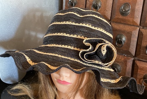 Floppy Ruffled Flower sun hat Sassy | eBay