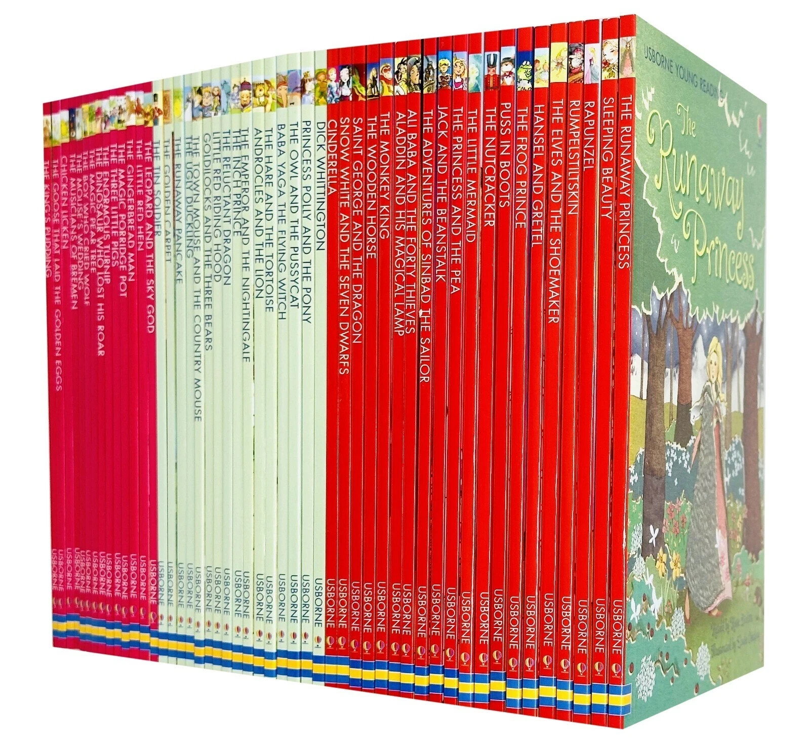 Usborne Unisex White/Red/Golden Young Reading My Second Library 50 Books Collection Set Early Level (3 And 4) The Runaway Princess, Sleeping Beauty - Image 4