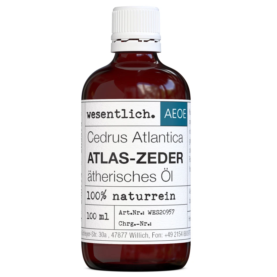 wesentlich. Atlas-Zedernholzöl - 100% naturreines, ätherisches Öl (100ml)