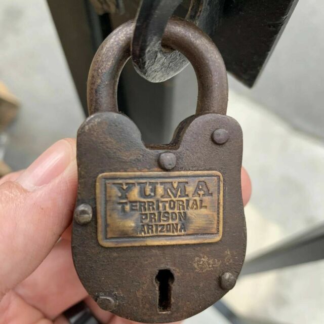 Yuma Territorial Prison Working Cast Iron Lock W/ 2 Keys W/ Rusty Antique Finish Yuma Territorial Prison Working Cast Iron Lock W/ 2 Keys W/ Rusty Antique Finish
