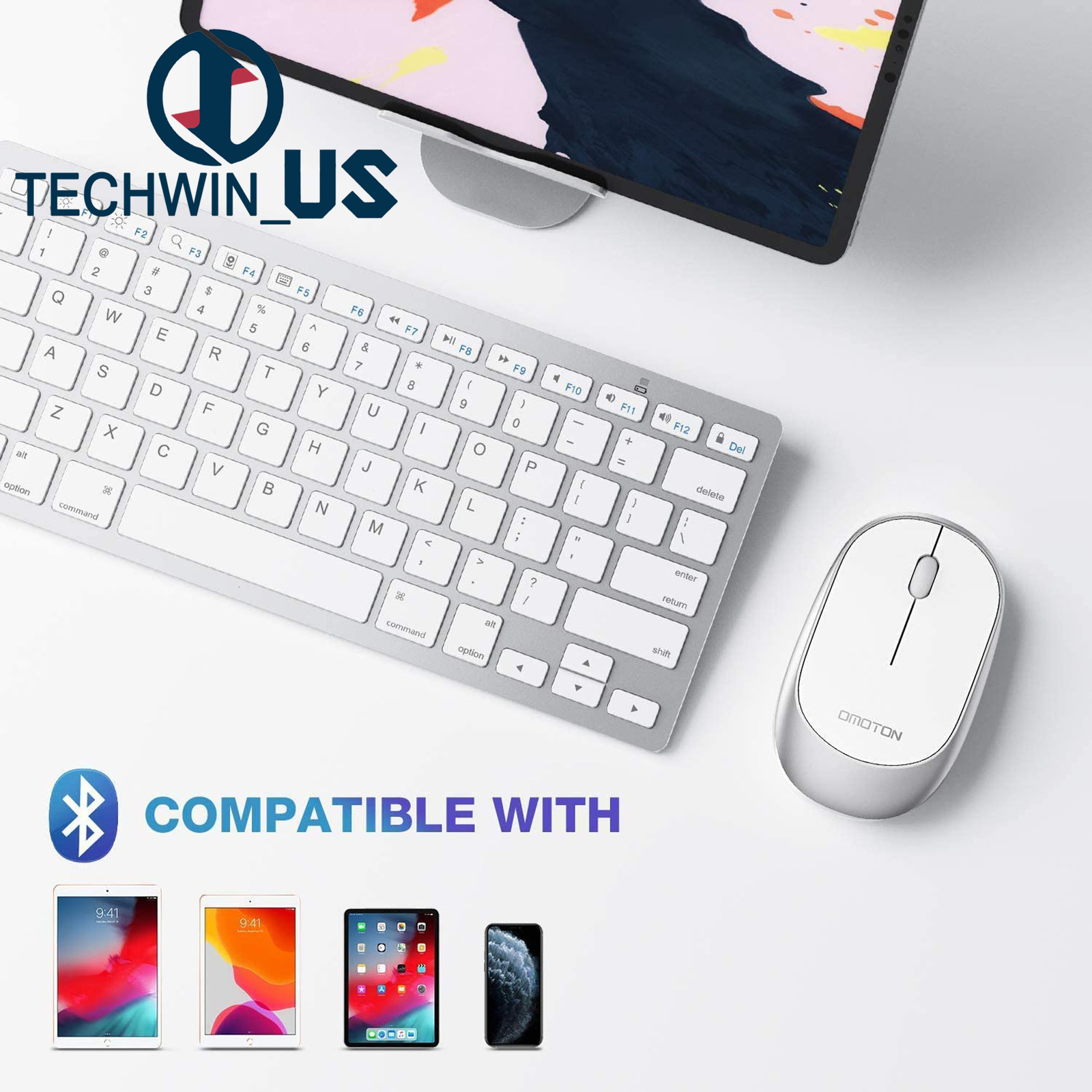 Bluetooth Wireless Mouse for iPad iPhone iPadOS 13 iOS 13 and Above-image