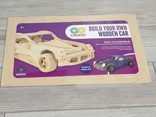 Build Your Own Wooden Car, 3D Wooden Puzzle by Go Create, Easy to Assemble, NEW