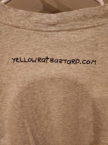 Camiseta De Colección Años 90 Amarillo Rata Bastardo YRB NYC Talla XL Gris Manga Larga Hip Hop Rap - Imagen 6 de 6