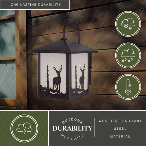 Vaxcel Lighting OW33583 Bronze Bryce 1-Light Outdoor Wall Sconce - 8 Inches Wide - Picture 11 of 12