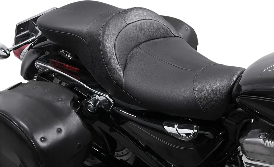 Harley Davidson Sportster Danny Gray LowIST 2 asientos de cuero negro #FA-DGE-0294 Foto 3 de 4