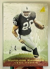Pinnacle 1995 Napoleon Kaufman Rookie #218 Oakland Raiders Football Card. rookie card picture