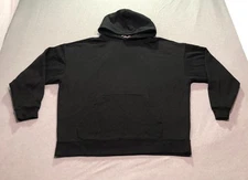 No Boundaries Hoodie Men's L Dark Minimalist Academia Lounge Jet Black