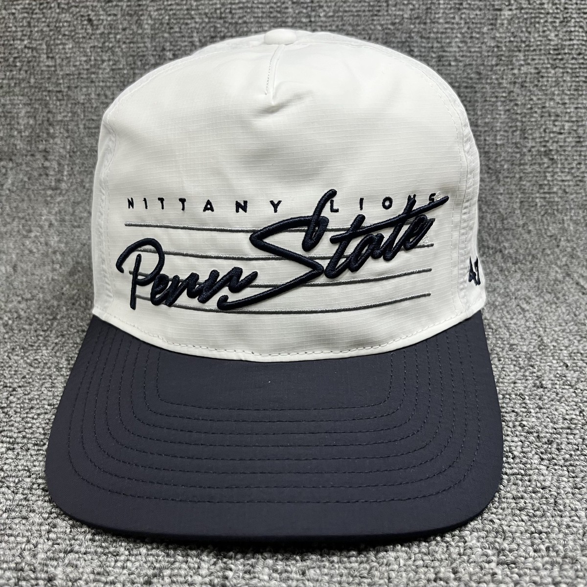 Penn State Nittany Lions '47 Brand Script Fade Hitch Snapback Hat White Navy