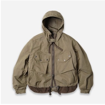 Brand New with Tags   FrizmWORKS Smock 2-in-1 Hooded Parka Jacket in Tan
