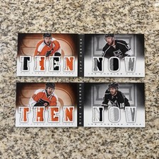 2013-14 Playbook MIKE RICHARDS JEFF CARTER Then and Now Prime Patch Booklet /25