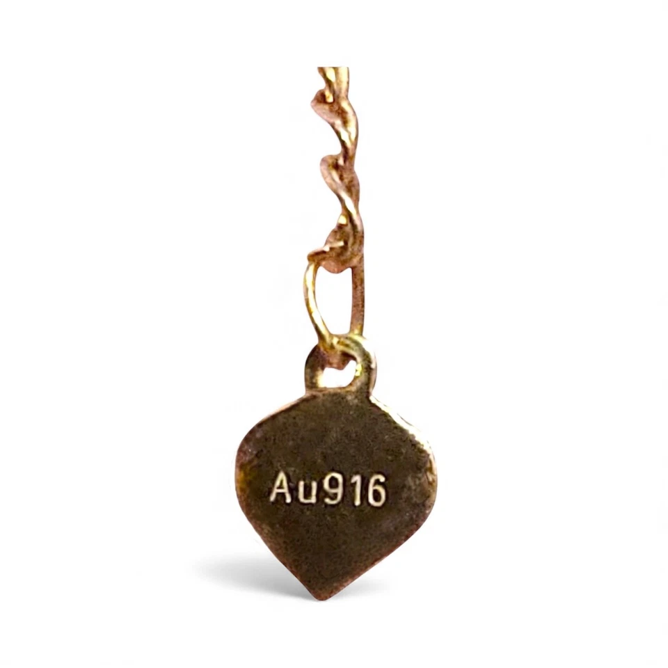 Brazalete de nácar de oro amarillo de 22 k empeñable inspirado en VCA talla 6,5 pulgadas 5,1 g Foto 3 de 4