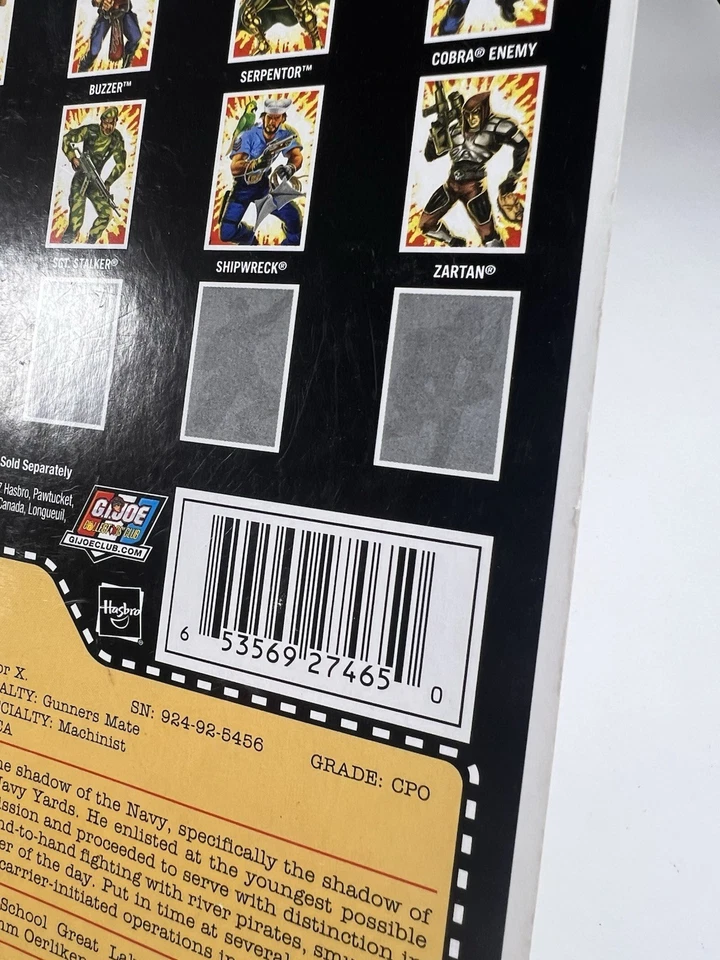 GI Joe 25 Aniversario ARAH Marinero Naufragio Sin usar, en caja NUEVO Lámina Sellada 2007 Foto 4 de 4