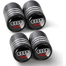 Tire Valve Stem Caps Black Aluminum O-ring Airtight 4pcs Universal