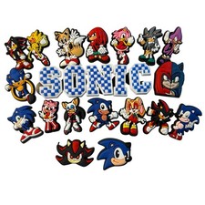 Sonic The Hedgehog Shoe Charms 23 Count, Letters Spell SONIC