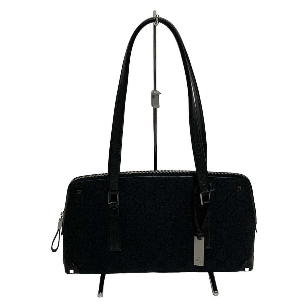 Pre-Owned Gucci Black Leather Shoulder Bag Y0708