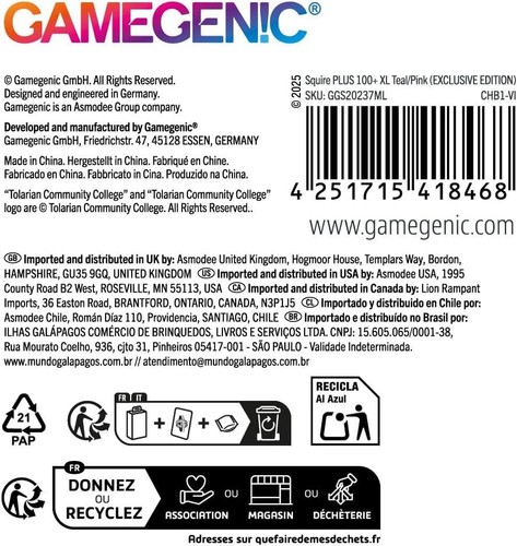 GAMEGENIC SQUIRE PLUS 100 XL - TEAL/PINK - Picture 6 of 6