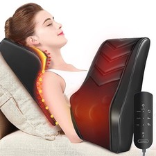 Shiatsu Neck Massager with Heat, 3D Kneading Back Massage Pillow for Pain Rel...