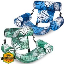 SLOOSH Inflatable Pool Floats Adult,2 Packs Floating Lounge Chairs,Blow up Po...