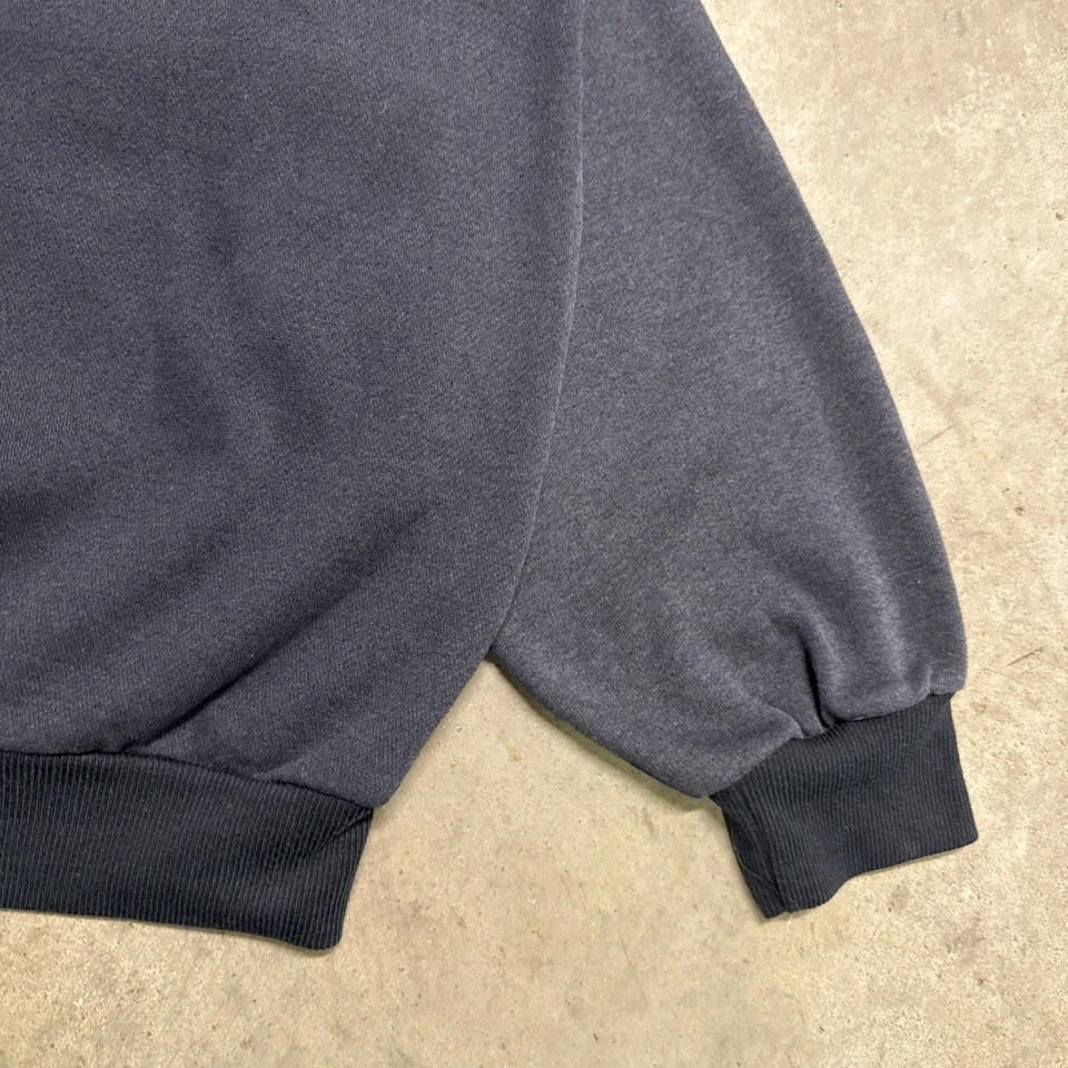 Sudadera Adidas De Colección Para Hombre Mediana Negra Años 80 1/4 Botón Deportes Cuadrada Rara Foto 4 de 4