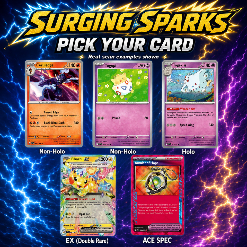 Surging Sparks Pokemon Cards Singles You Pick 1-191 SSP SV08 Complete Your Set