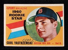1960 Topps Sport Magazine 1960 Rookie Star Carl Yastrzemski #148 HOF 1b4