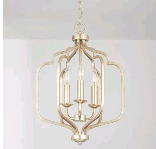 Capital Lighting 538731 Ophelia 3 Light 14"W Taper Candle Pendant - Winter Gold - Picture 4 of 8