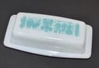 Pyrex Butterprint Amish Rooster Butter Dish – Turquoise – RARE – MINT