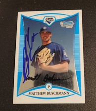 Matt Buschmann Autograph Signed 2008 Bowman Chrome 1st San Diego Padres
