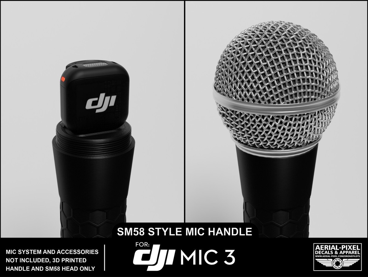 DJI Mic 3 Traditional Microphone Grip Interview Handle SM58 Style
