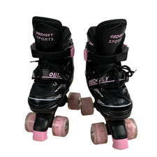 Light Up Pink and Black Roller Skates Girl  s Size S 31-34 Outdoor Spring Summer
