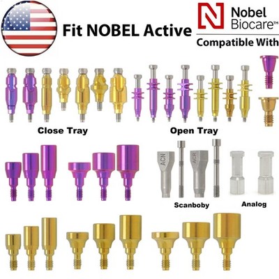US Fit Nobel Active Healing Abutment NP/RP Impression Coping Closed/Open Tray