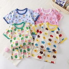 New Kids Boys Girls Summer Clothing Sets Children Cute Cartoon Print Short Sleev