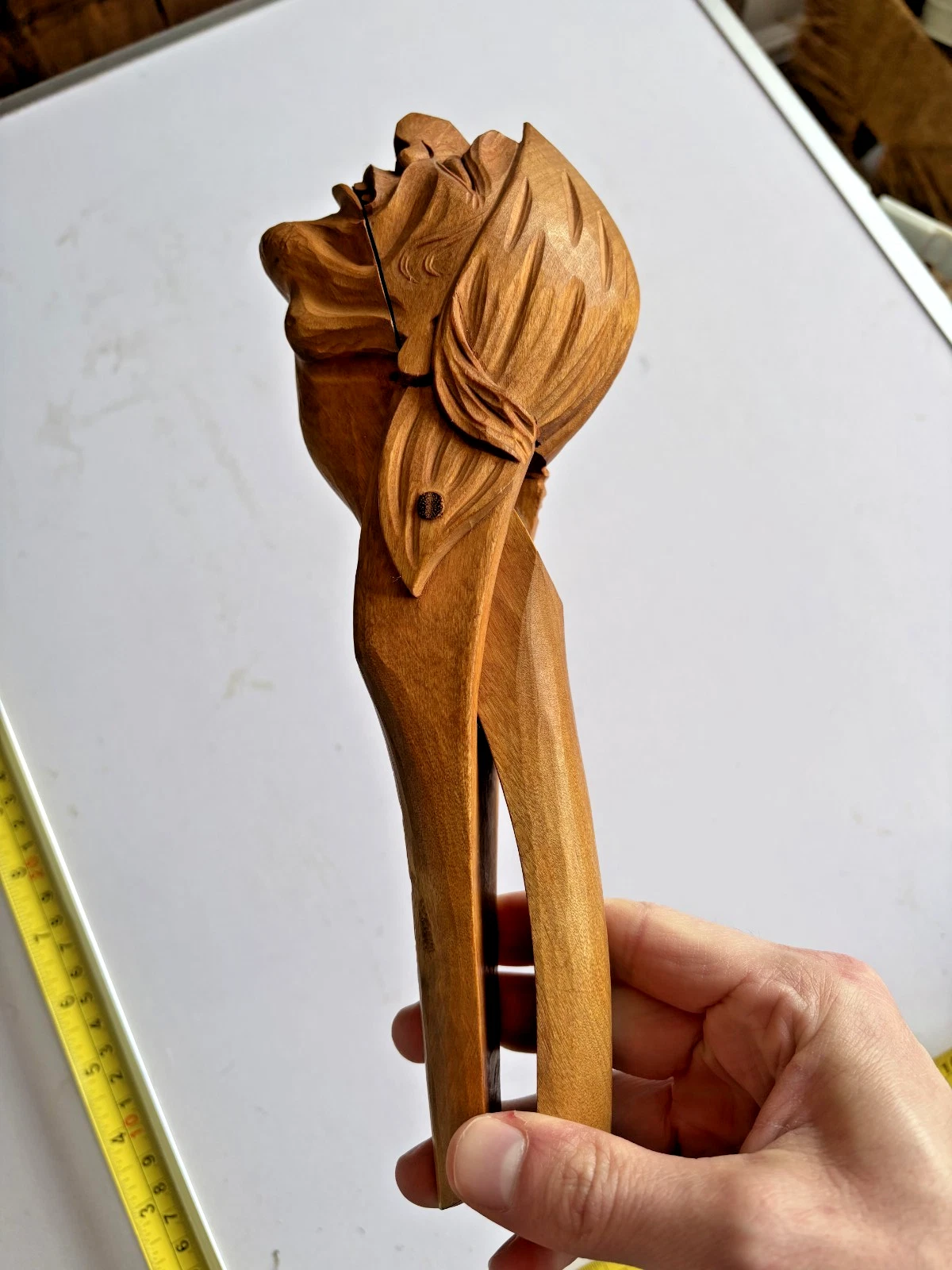 Early 20th century wooden carved nutcracker of ugly man