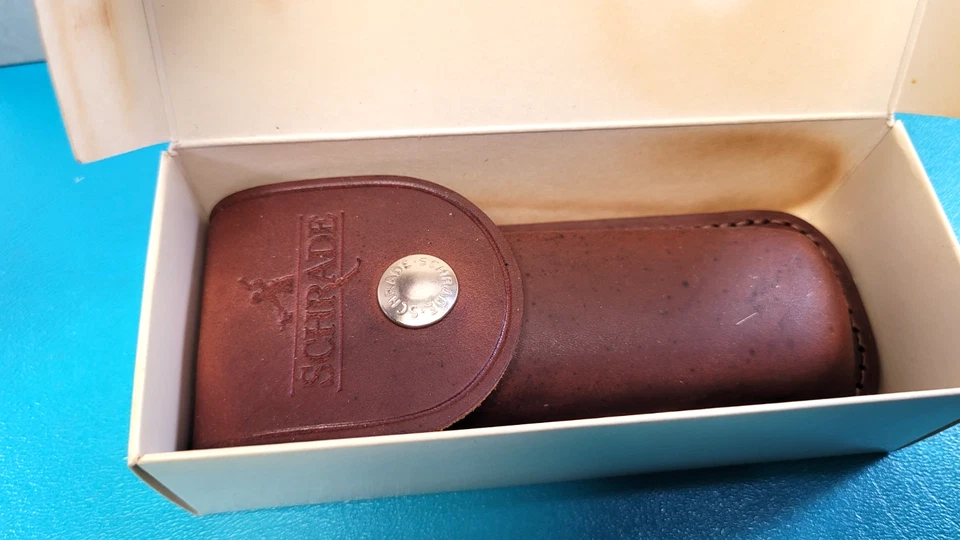 Faca de bolso dobrável vintage Schrade LB-7 em perfeito estado não usada e embrulhada na caixa TR516 - Imagem 3 de 4