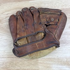 Vtg. 50s Spalding Leather Baseball Glove Fielders Mitt Phil "Scooter" Rizzuto