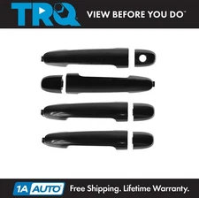 TRQ Door Handle Black Exterior Outside Set of 4 for ES300 ES330 Camry